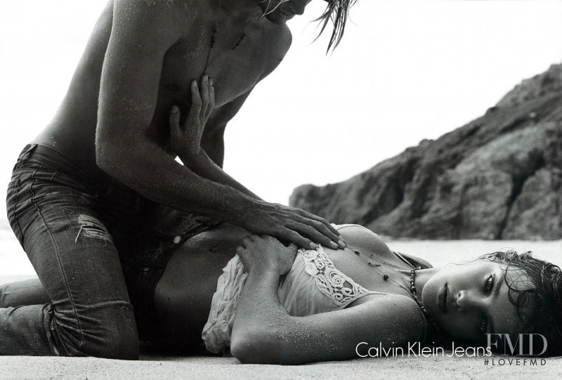 Natalia Vodianova featured in  the Calvin Klein Jeans advertisement for Spring/Summer 2006