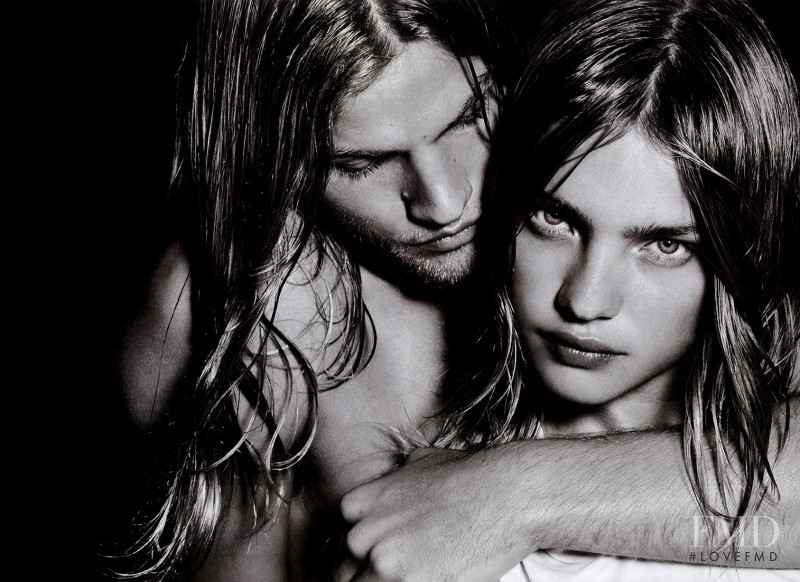 Natalia Vodianova featured in  the Calvin Klein Jeans advertisement for Autumn/Winter 2004