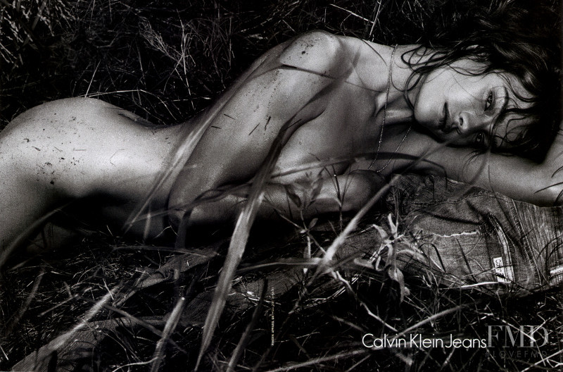 Natalia Vodianova featured in  the Calvin Klein Jeans advertisement for Spring/Summer 2005