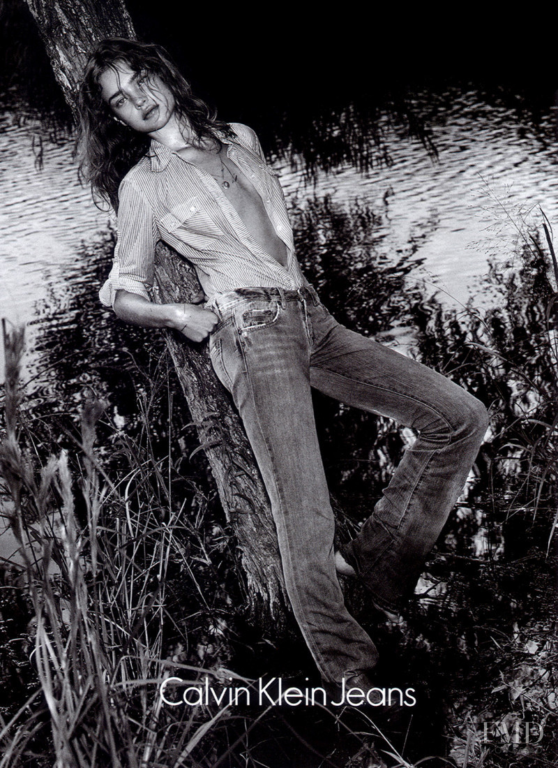 Natalia Vodianova featured in  the Calvin Klein Jeans advertisement for Spring/Summer 2005