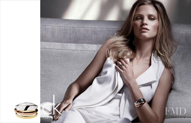 Lara Stone featured in  the ck  Calvin Klein Jewellery advertisement for Spring/Summer 2012