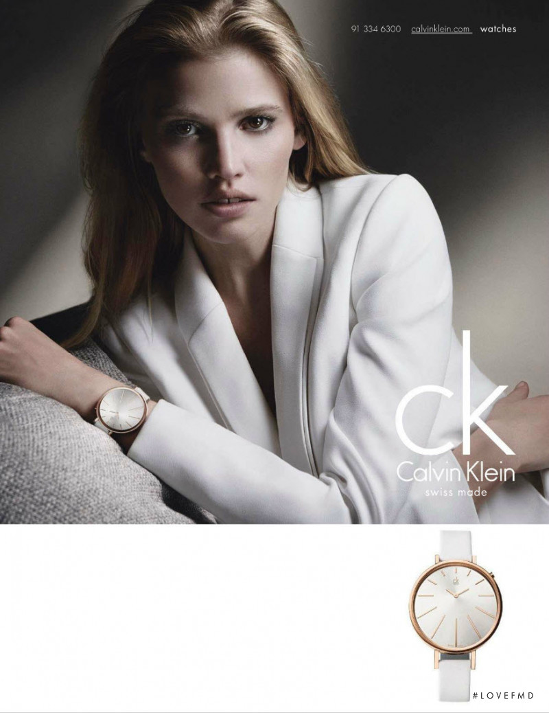 Lara Stone featured in  the ck  Calvin Klein Jewellery advertisement for Spring/Summer 2012