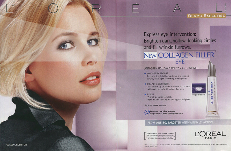 Claudia Schiffer featured in  the L\'Oreal Paris advertisement for Autumn/Winter 2007