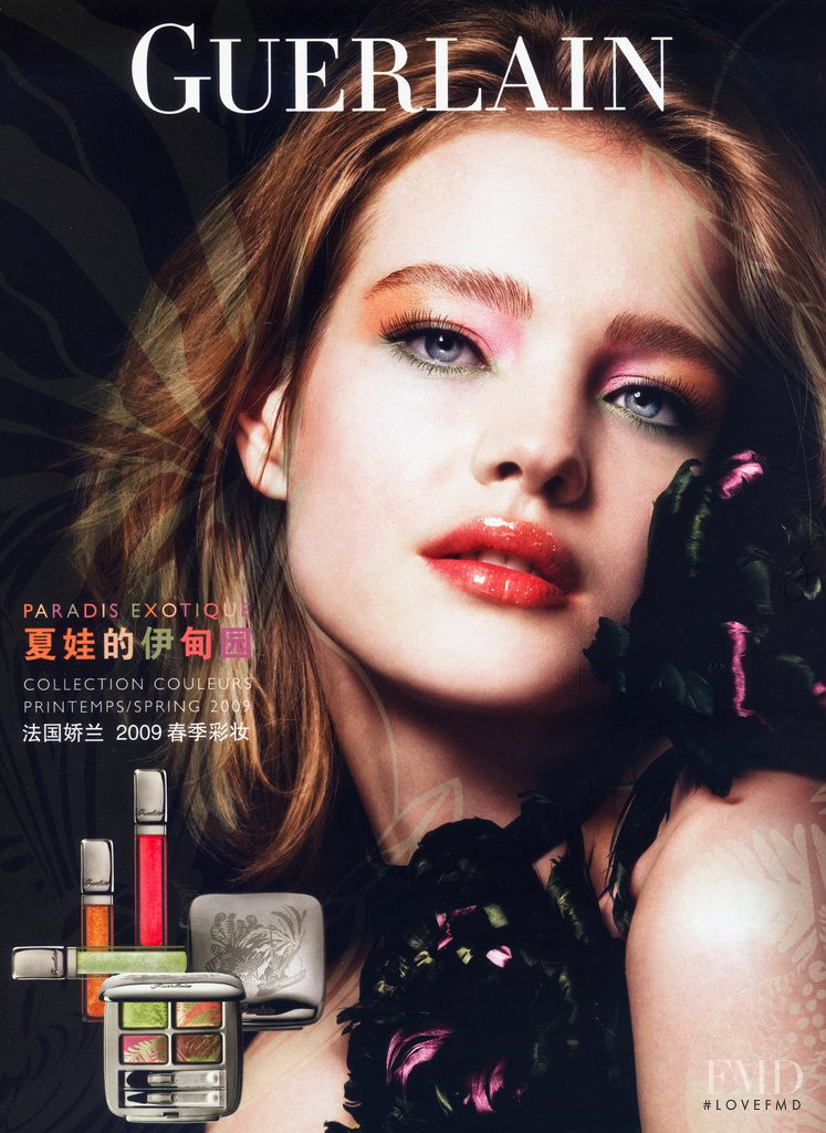 Natalia Vodianova featured in  the Guerlain advertisement for Spring/Summer 2009