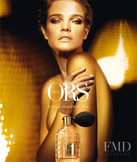 Natalia Vodianova featured in  the Guerlain advertisement for Autumn/Winter 2010