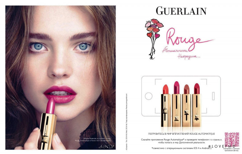 Natalia Vodianova featured in  the Guerlain advertisement for Spring/Summer 2011