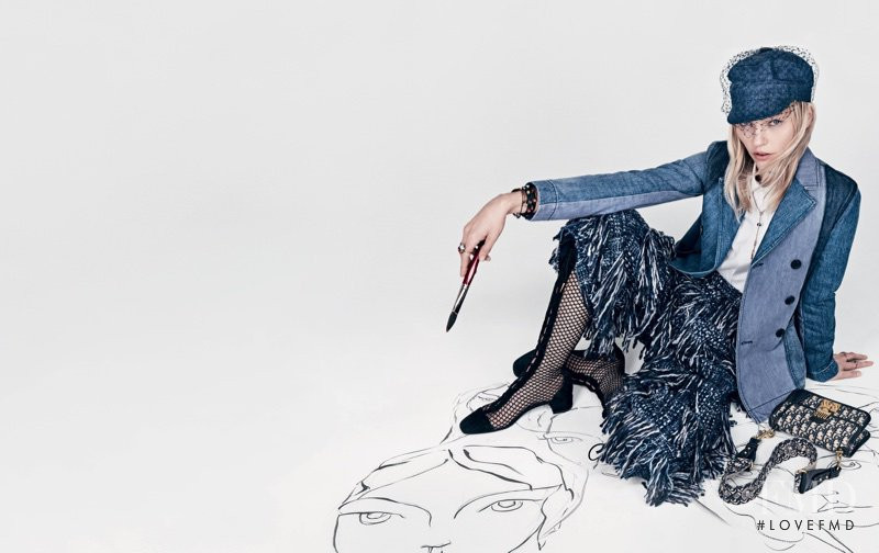 Sasha Pivovarova featured in  the Christian Dior advertisement for Spring/Summer 2018
