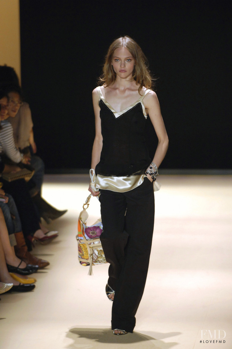 Sasha Pivovarova featured in  the Salvatore Ferragamo fashion show for Spring/Summer 2006