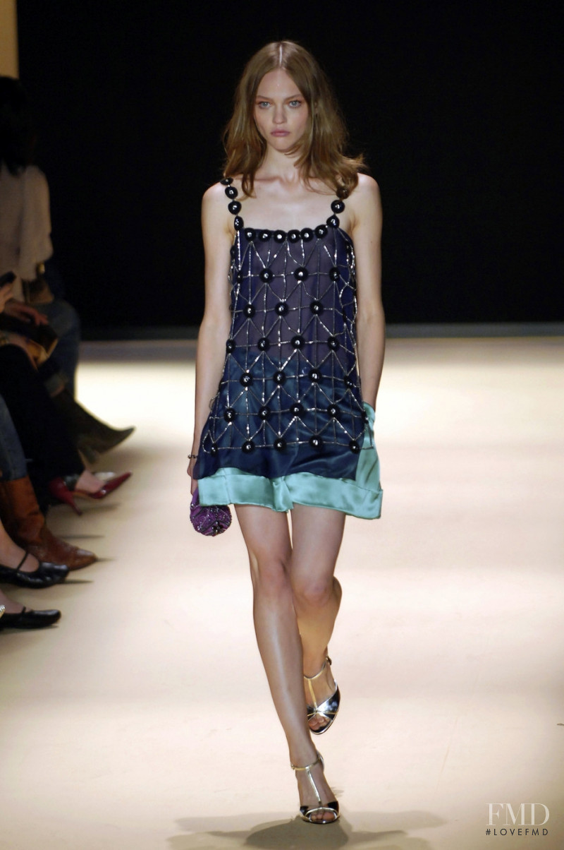 Sasha Pivovarova featured in  the Salvatore Ferragamo fashion show for Spring/Summer 2006