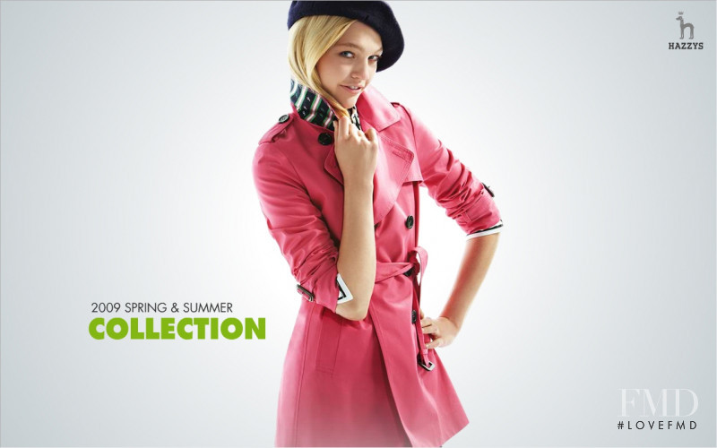 Sasha Pivovarova featured in  the Hazzys advertisement for Spring/Summer 2009