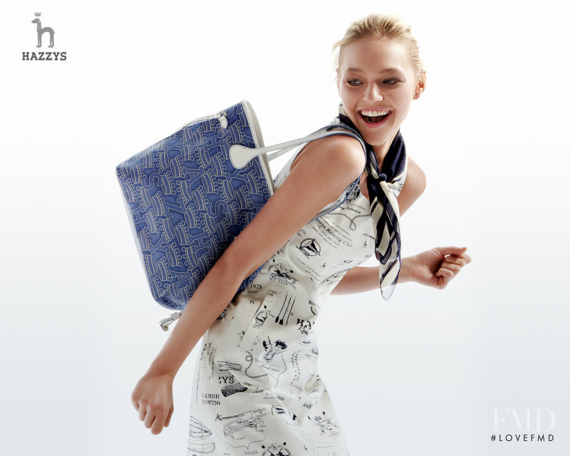 Sasha Pivovarova featured in  the Hazzys advertisement for Spring/Summer 2009