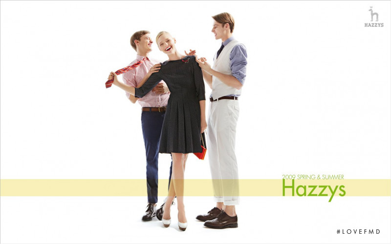 Sasha Pivovarova featured in  the Hazzys advertisement for Spring/Summer 2009