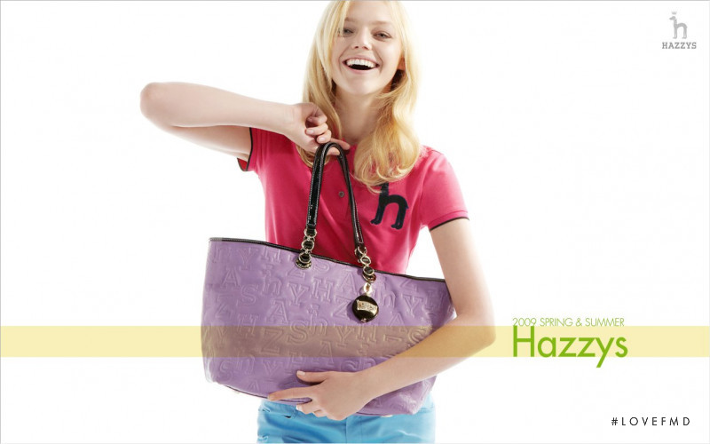 Sasha Pivovarova featured in  the Hazzys advertisement for Spring/Summer 2009