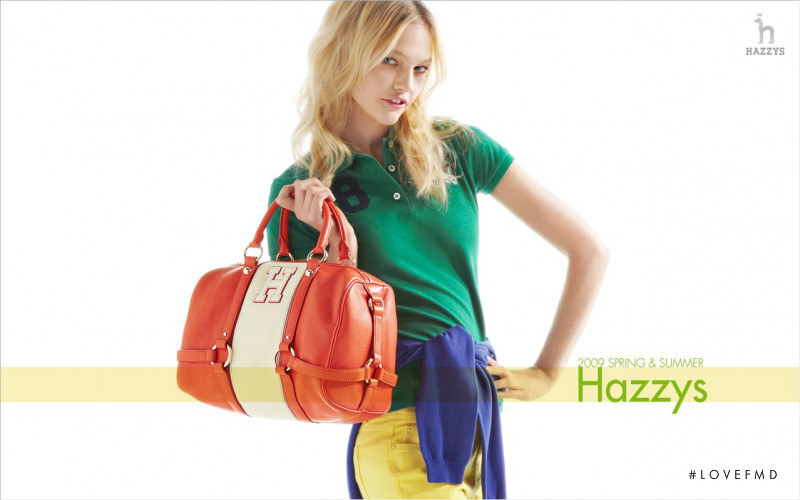 Sasha Pivovarova featured in  the Hazzys advertisement for Spring/Summer 2009
