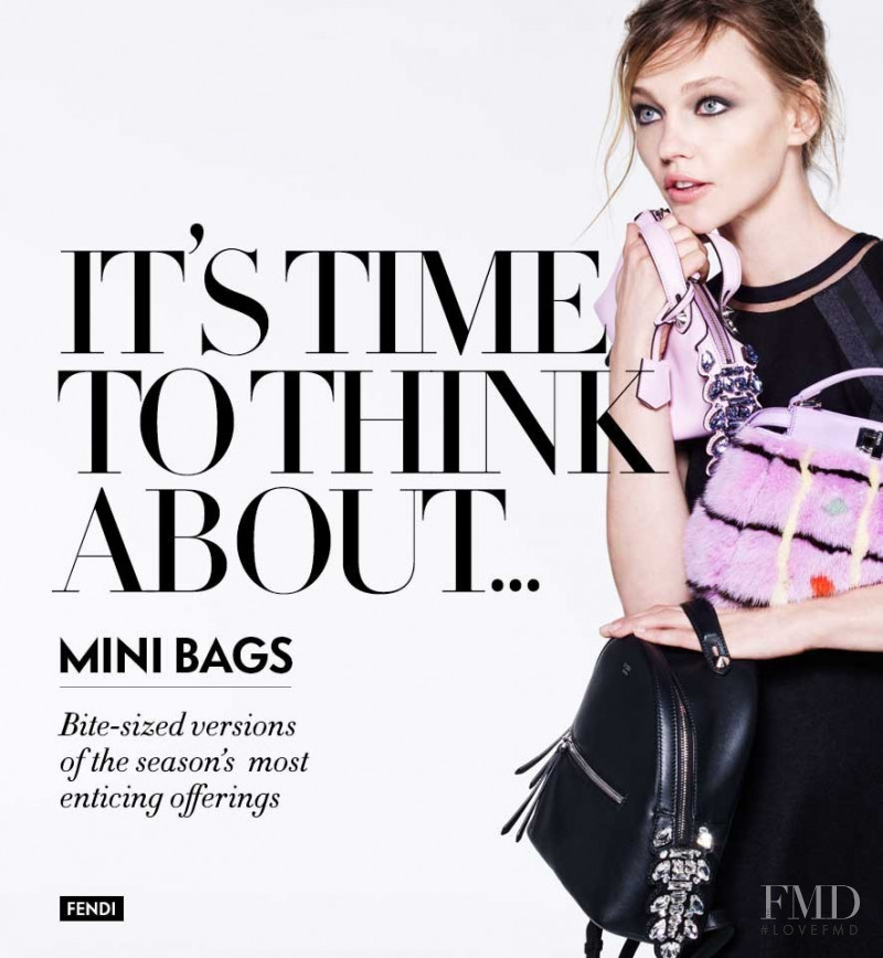 Sasha Pivovarova featured in  the Neiman Marcus It\'s Time To Think About ... catalogue for Pre-Fall 2015