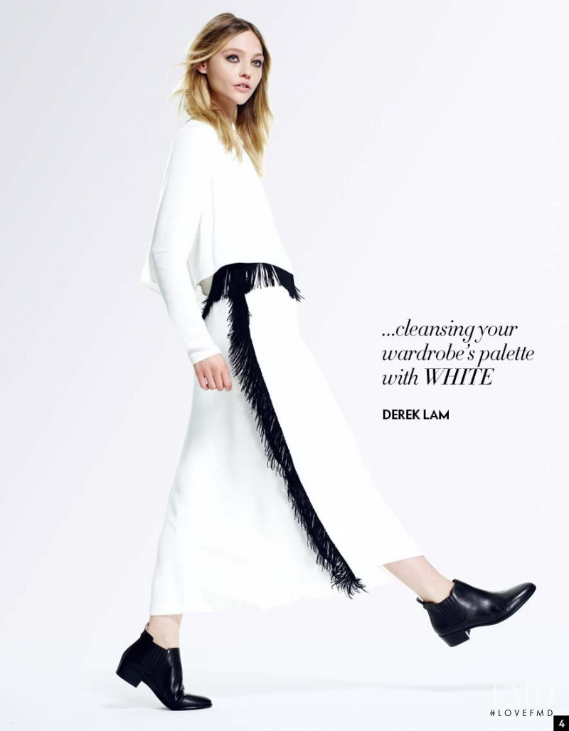 Sasha Pivovarova featured in  the Neiman Marcus It\'s Time To Think About ... catalogue for Pre-Fall 2015