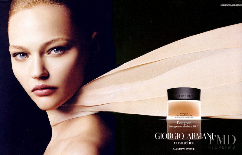 Sasha Pivovarova featured in  the Armani Beauty advertisement for Spring/Summer 2006