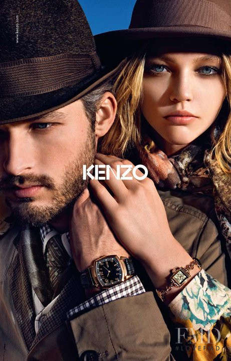 Sasha Pivovarova featured in  the Kenzo advertisement for Autumn/Winter 2010