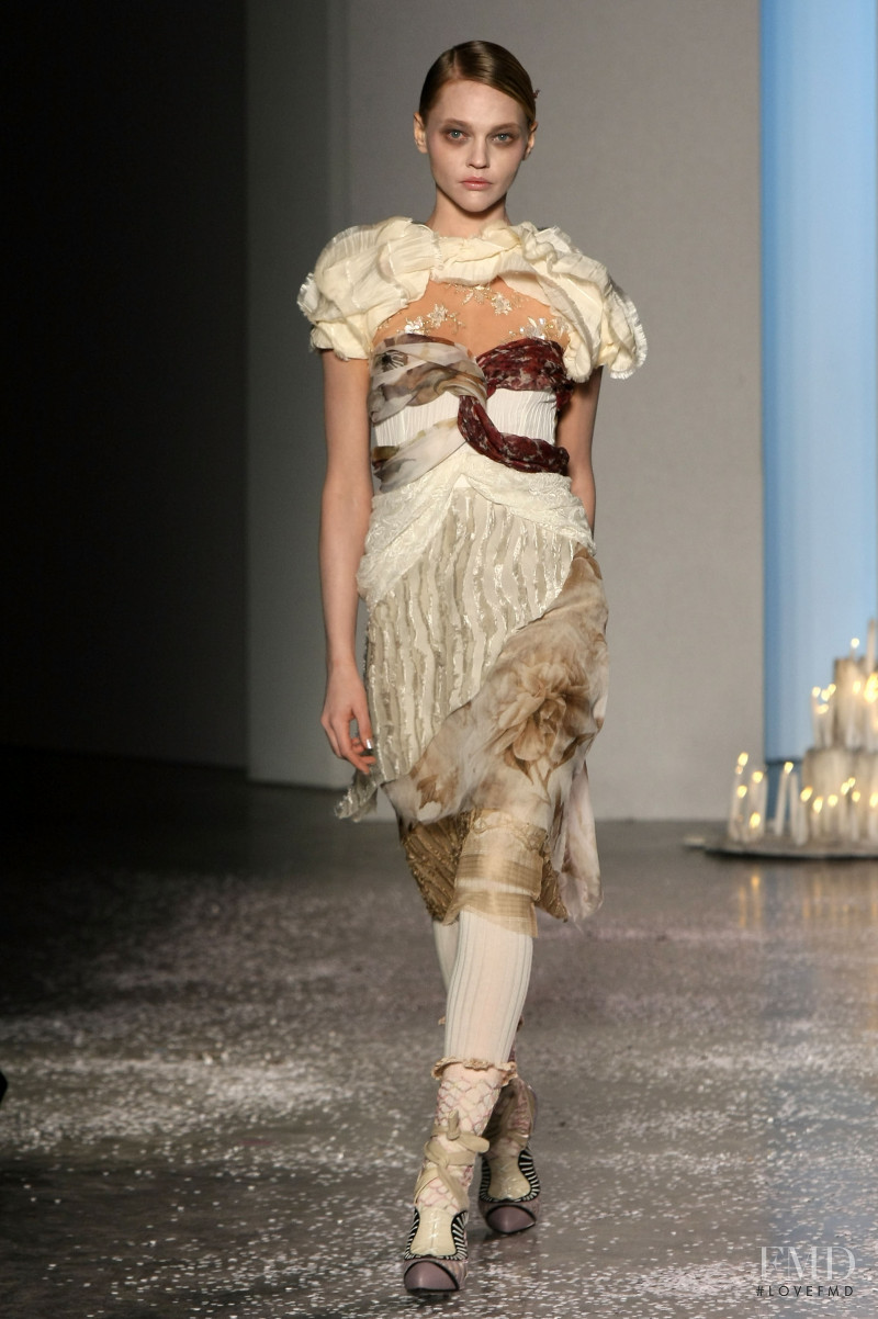 Sasha Pivovarova featured in  the Rodarte fashion show for Autumn/Winter 2010