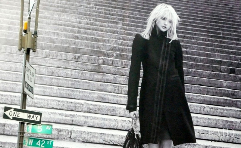 Sasha Pivovarova featured in  the Zara advertisement for Autumn/Winter 2008