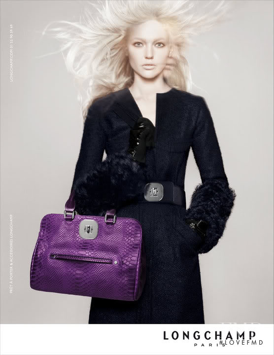 Sasha Pivovarova featured in  the Longchamp advertisement for Autumn/Winter 2010