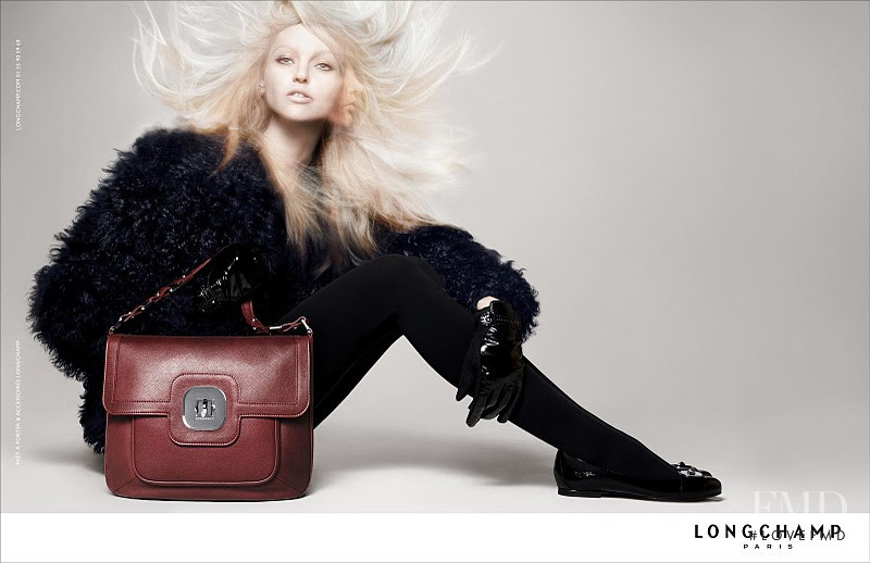 Sasha Pivovarova featured in  the Longchamp advertisement for Autumn/Winter 2010