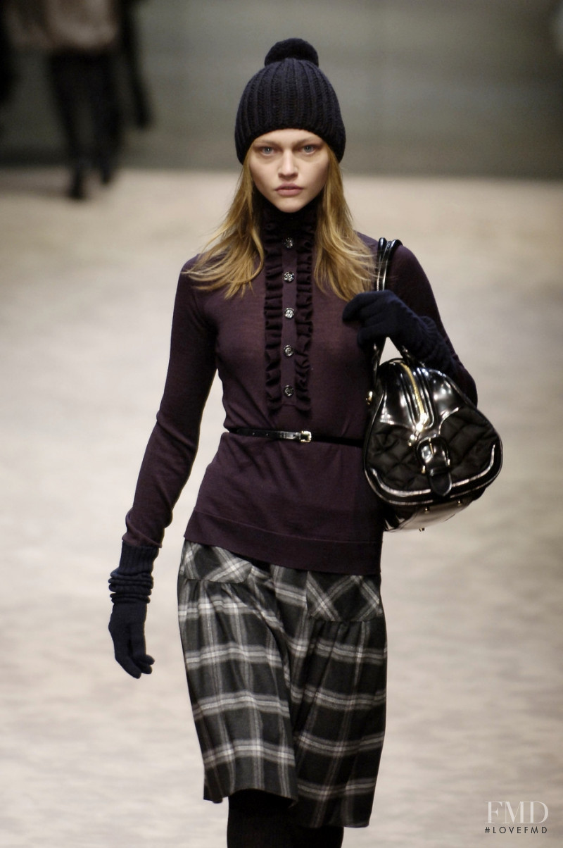 Sasha Pivovarova featured in  the Burberry Prorsum fashion show for Autumn/Winter 2006