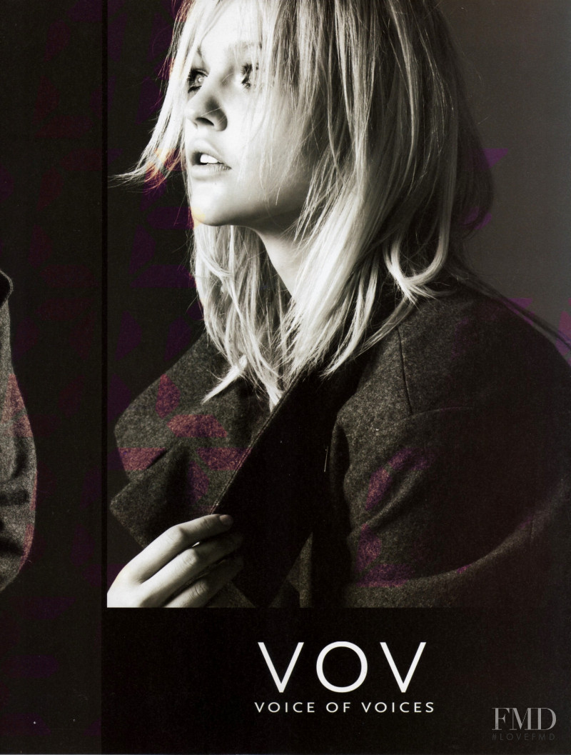 Sasha Pivovarova featured in  the VOV - Voice of Voices advertisement for Autumn/Winter 2008