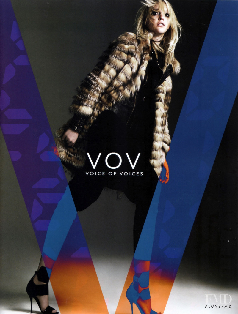Sasha Pivovarova featured in  the VOV - Voice of Voices advertisement for Autumn/Winter 2008
