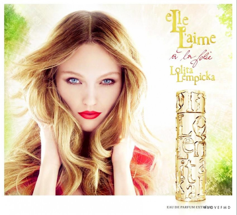 Sasha Pivovarova featured in  the Lolita Lempicka ELLE L\'AIME Ã  la Folie Eau de Parfum ExtrÃªme advertisement for Autumn/Winter 2014