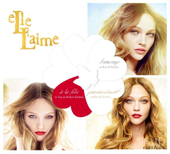 Sasha Pivovarova featured in  the Lolita Lempicka ELLE L\'AIME Ã  la Folie Eau de Parfum ExtrÃªme advertisement for Autumn/Winter 2014