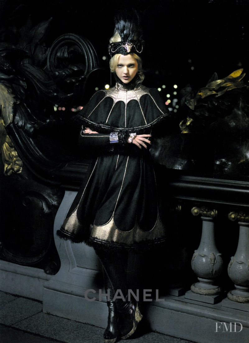 Sasha Pivovarova featured in  the Chanel Paris Moscow advertisement for Autumn/Winter 2008