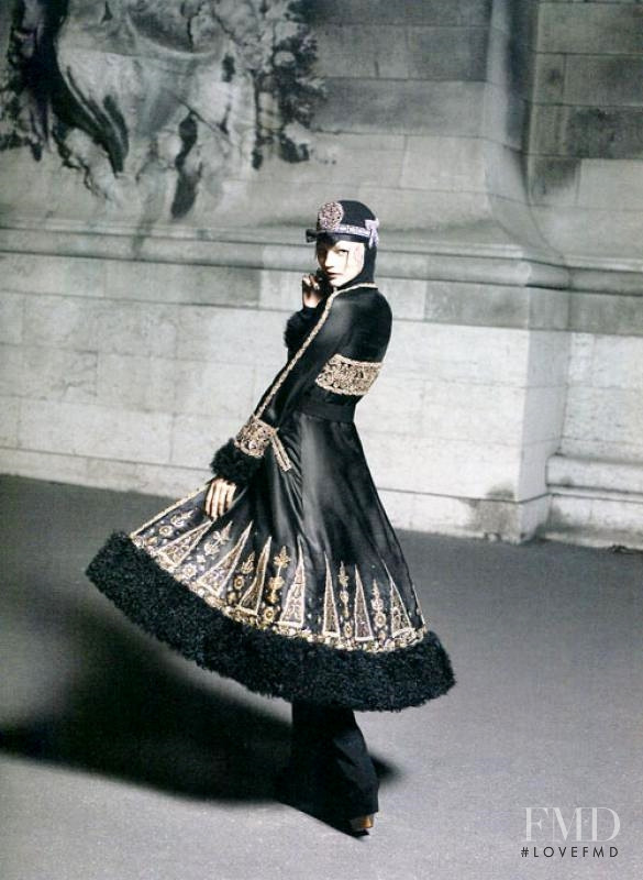 Sasha Pivovarova featured in  the Chanel Paris Moscow advertisement for Autumn/Winter 2008