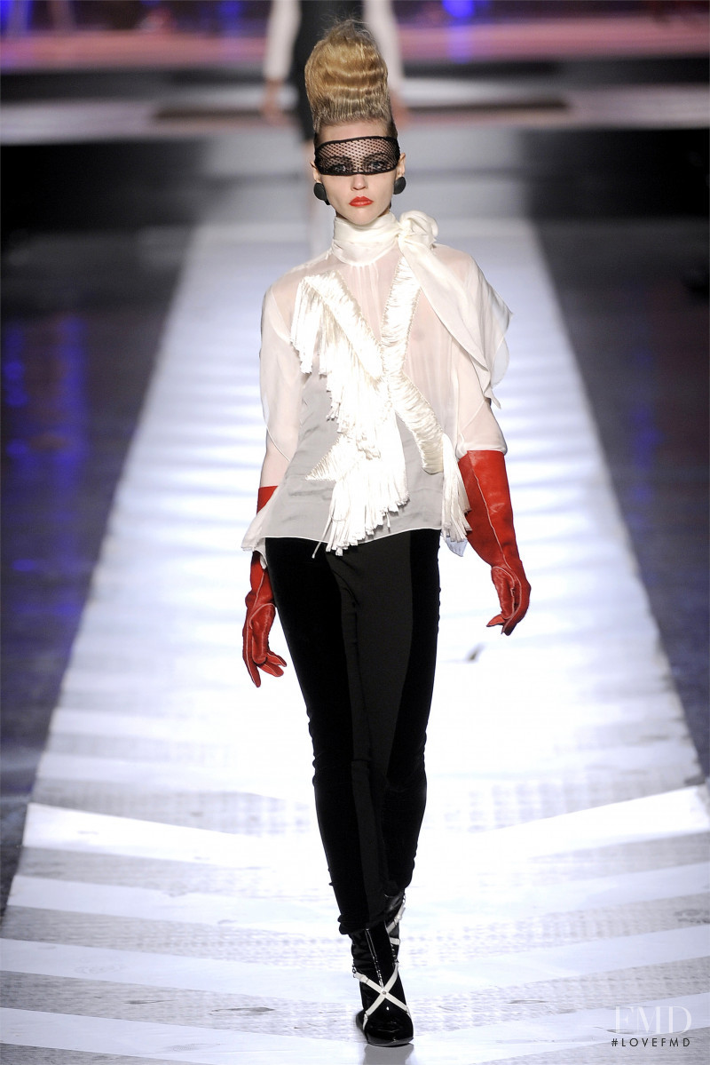 Sasha Pivovarova featured in  the Jean-Paul Gaultier fashion show for Autumn/Winter 2009