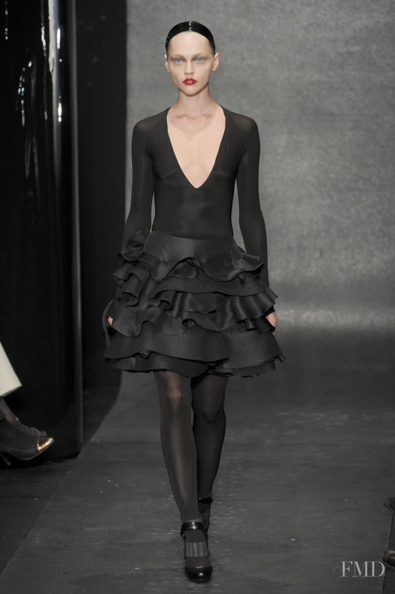 Sasha Pivovarova featured in  the Donna Karan New York fashion show for Autumn/Winter 2010