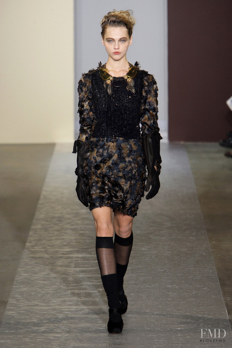 Sasha Pivovarova featured in  the Marni fashion show for Autumn/Winter 2010