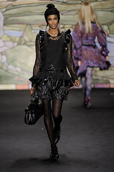 Sessilee Lopez featured in  the Anna Sui fashion show for Autumn/Winter 2010