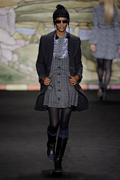 Sessilee Lopez featured in  the Anna Sui fashion show for Autumn/Winter 2010