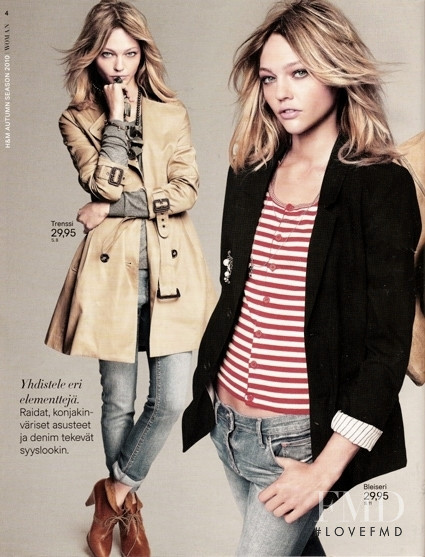 Sasha Pivovarova featured in  the H&M catalogue for Autumn/Winter 2010