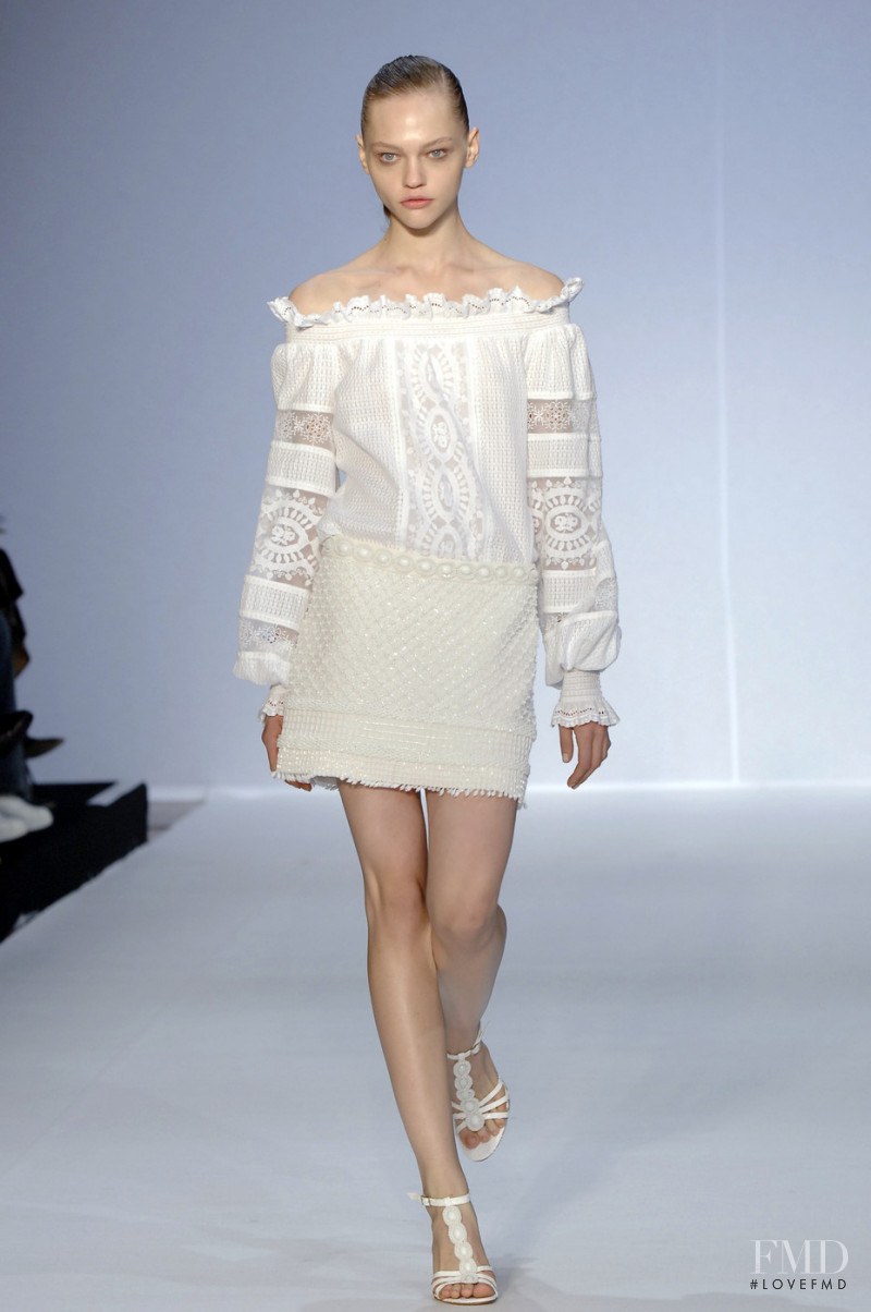 Sasha Pivovarova featured in  the Andrew Gn fashion show for Spring/Summer 2006