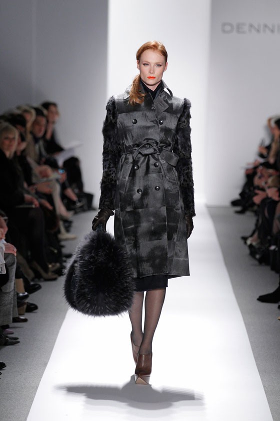 Ilona Swagemakers featured in  the Dennis Basso fashion show for Autumn/Winter 2012