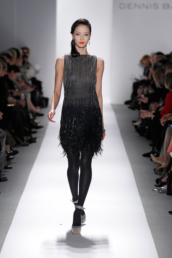 Meng Die Hou featured in  the Dennis Basso fashion show for Autumn/Winter 2012