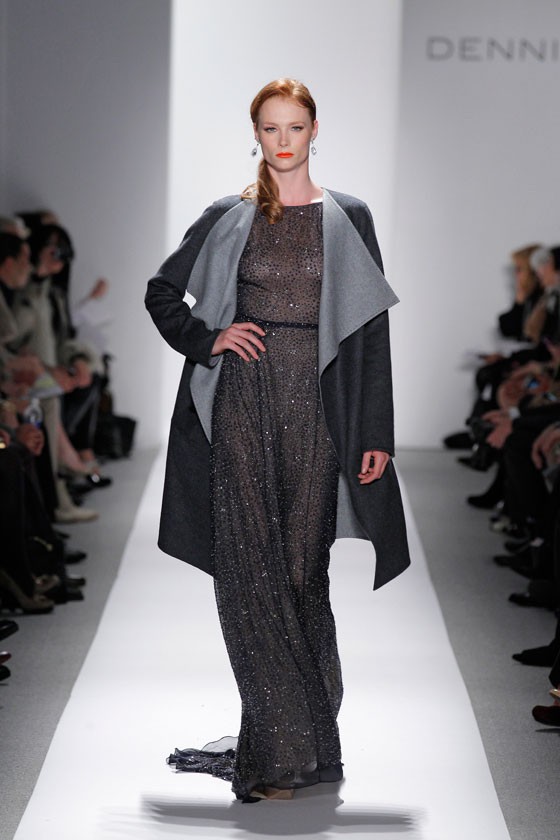 Ilona Swagemakers featured in  the Dennis Basso fashion show for Autumn/Winter 2012
