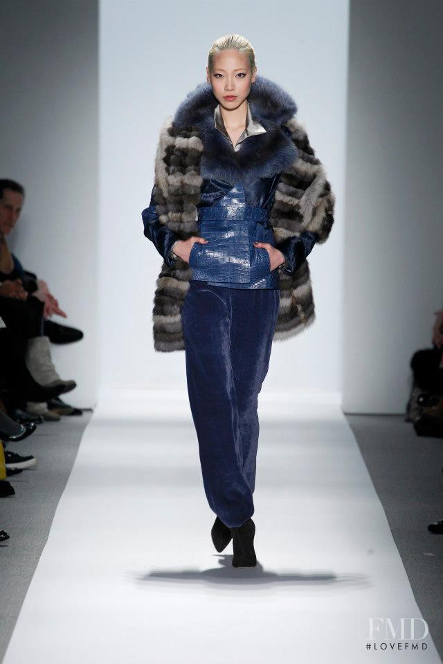 Soo Joo Park featured in  the Dennis Basso fashion show for Autumn/Winter 2013