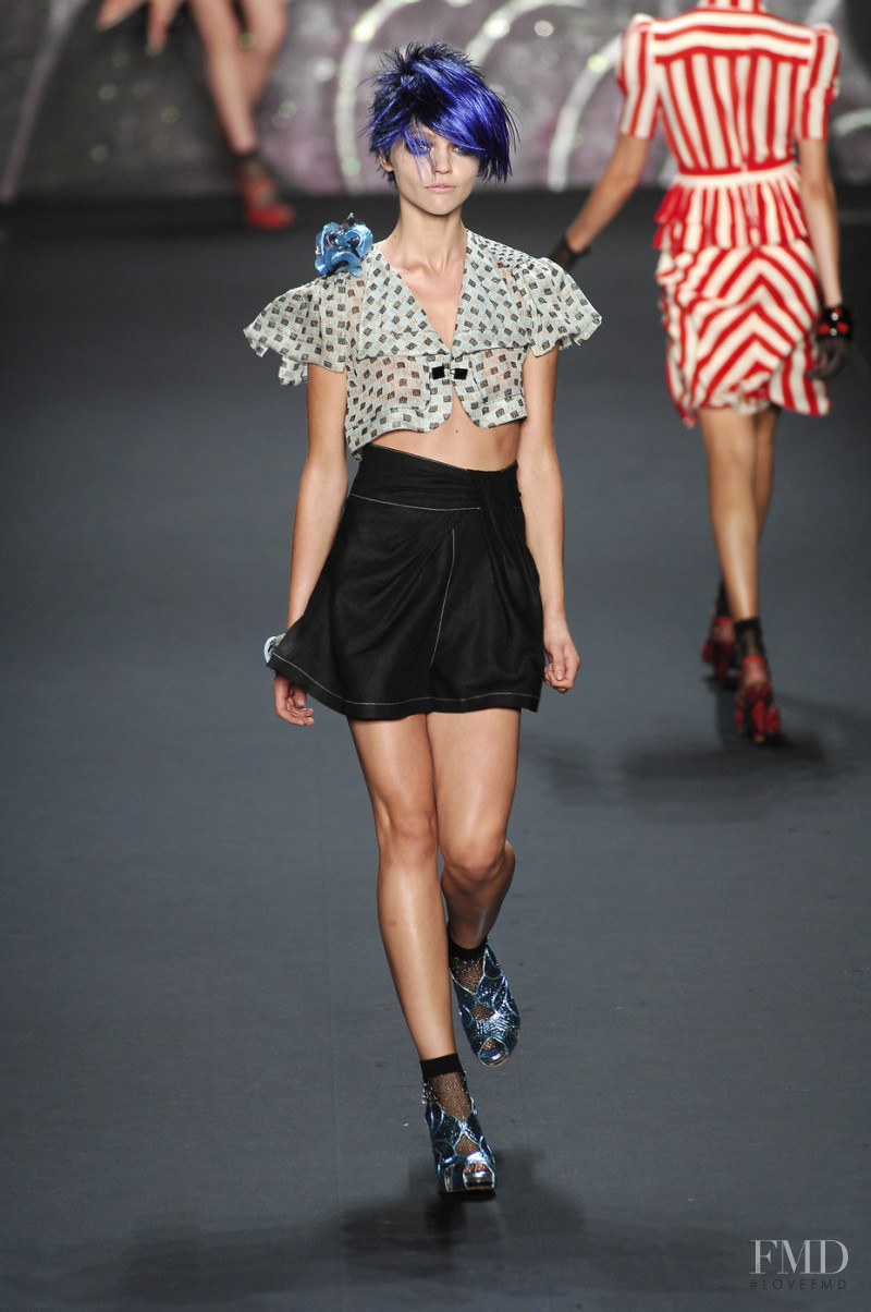 Sasha Pivovarova featured in  the Anna Sui fashion show for Spring/Summer 2008