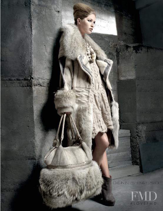 Heide Lindgren featured in  the Dennis Basso advertisement for Autumn/Winter 2011