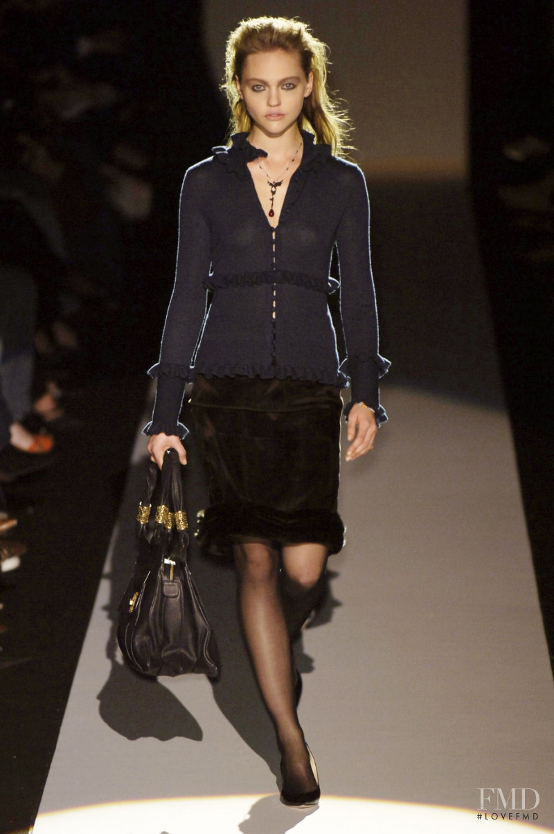 Sasha Pivovarova featured in  the Badgley Mischka fashion show for Autumn/Winter 2006