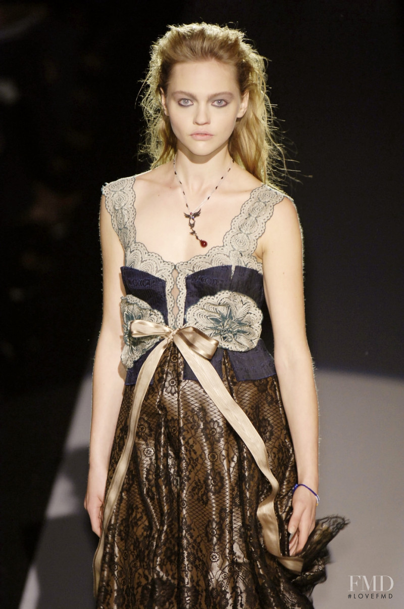 Sasha Pivovarova featured in  the Badgley Mischka fashion show for Autumn/Winter 2006