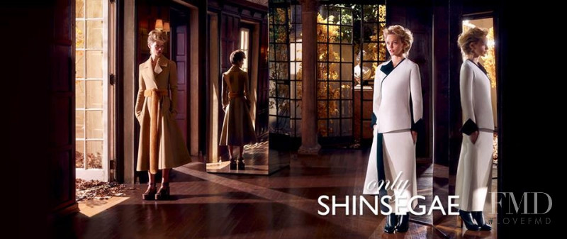 Sasha Pivovarova featured in  the Shinsegae advertisement for Autumn/Winter 2014