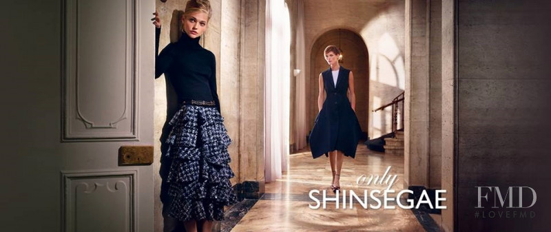 Sasha Pivovarova featured in  the Shinsegae advertisement for Autumn/Winter 2014